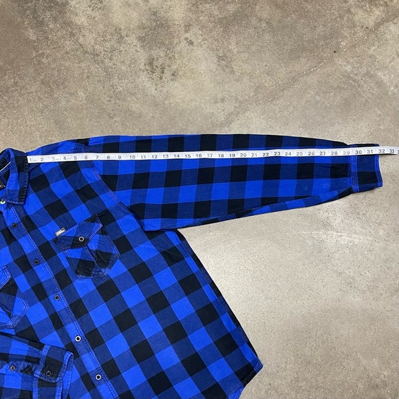 Vintage No Fear Embroidered Button Up Flannel Y2K - Picture 8 of 11